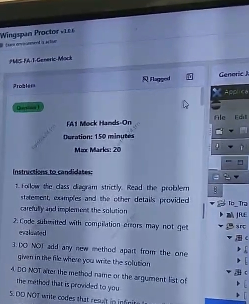 Candidate Instructions Screen